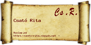 Csató Rita névjegykártya