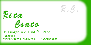 rita csato business card